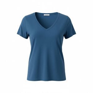 Rag & Bone The Slub Vee Tee Blue Short Sleeve V-neck Size XS